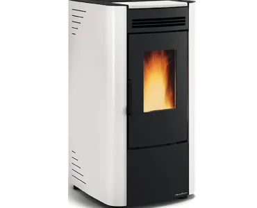 Stufa a pellet Extraflame Ketty Evo 2.0 Bianca in acciaio da 6,5 kW