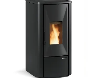 Stufa a pellet Extraflame Lina Top Nera in acciaio da 7 kW