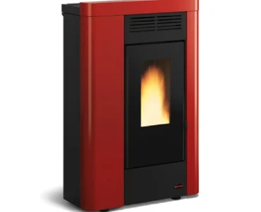 Stufa a pellet canalizzata Extraflame Annabella Bordeaux in acciaio da 8 kW