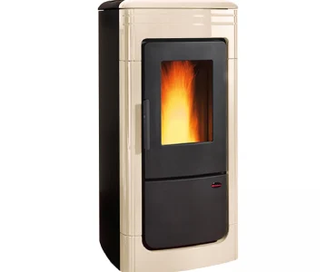 Termostufa a pellet Extraflame Liliana Idro Madreperla in maiolica da 23 kW